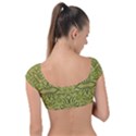 Floral folk damask pattern Fantasy flowers  Cap Sleeve Ring Bikini Top View2