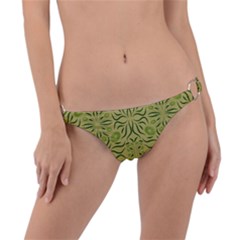 Floral Folk Damask Pattern Fantasy Flowers  Ring Detail Bikini Bottom by Eskimos