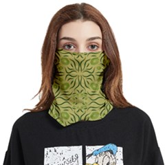 Floral Folk Damask Pattern Fantasy Flowers  Face Covering Bandana (two Sides) by Eskimos