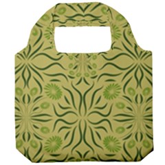 Floral Folk Damask Pattern Fantasy Flowers  Foldable Grocery Recycle Bag by Eskimos