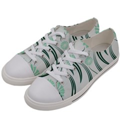 Folk Flowers Print Floral Pattern Ethnic Art Men s Low Top Canvas Sneakers by Eskimos