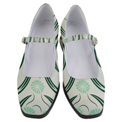 Folk Flowers Print Floral Pattern Ethnic Art Women s Mary Jane Shoes by Eskimos