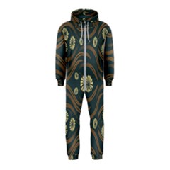 Folk Flowers Print Floral Pattern Ethnic Art Hooded Jumpsuit (kids) by Eskimos