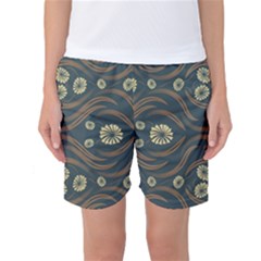 Folk Flowers Print Floral Pattern Ethnic Art Women s Basketball Shorts by Eskimos