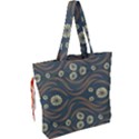 Folk flowers print Floral pattern Ethnic art Drawstring Tote Bag View2