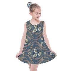 Folk Flowers Print Floral Pattern Ethnic Art Kids  Summer Dress by Eskimos