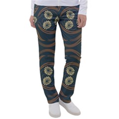 Folk Flowers Print Floral Pattern Ethnic Art Women s Casual Pants