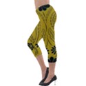 Folk flowers print Floral pattern Ethnic art Lightweight Velour Capri Leggings  View3