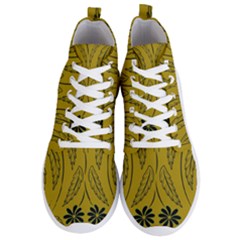 Folk Flowers Print Floral Pattern Ethnic Art Men s Lightweight High Top Sneakers by Eskimos