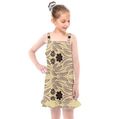 Folk Flowers Print Floral Pattern Ethnic Art Kids  Overall Dress by Eskimos