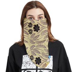 Folk Flowers Print Floral Pattern Ethnic Art Face Covering Bandana (triangle) by Eskimos