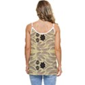 Folk flowers print Floral pattern Ethnic art Casual Spaghetti Strap Chiffon Top View4