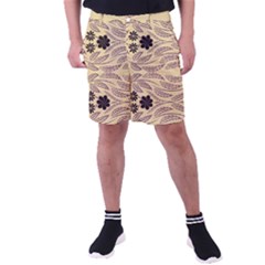 Folk Flowers Print Floral Pattern Ethnic Art Men s Pocket Shorts