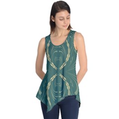 Floral Folk Damask Pattern Fantasy Flowers  Sleeveless Tunic by Eskimos