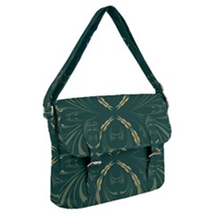 Floral Folk Damask Pattern Fantasy Flowers  Buckle Messenger Bag by Eskimos