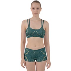 Floral Folk Damask Pattern Fantasy Flowers  Perfect Fit Gym Set by Eskimos