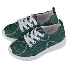 Floral Folk Damask Pattern Fantasy Flowers  Kids  Lightweight Sports Shoes by Eskimos