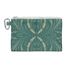 Floral Folk Damask Pattern Fantasy Flowers  Canvas Cosmetic Bag (large) by Eskimos