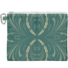 Floral Folk Damask Pattern Fantasy Flowers  Canvas Cosmetic Bag (xxxl) by Eskimos