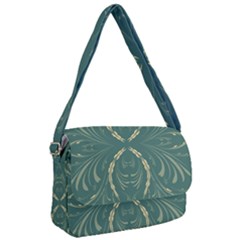 Floral Folk Damask Pattern Fantasy Flowers  Courier Bag by Eskimos