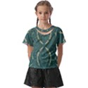 Floral folk damask pattern Fantasy flowers  Kids  Front Cut Tee View1