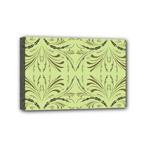 Floral Folk Damask Pattern Fantasy Flowers  Mini Canvas 6  X 4  (stretched) by Eskimos