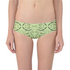 Floral Folk Damask Pattern Fantasy Flowers  Classic Bikini Bottoms by Eskimos