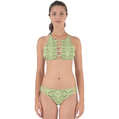 Floral Folk Damask Pattern Fantasy Flowers  Perfectly Cut Out Bikini Set by Eskimos