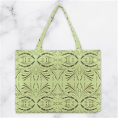 Floral Folk Damask Pattern Fantasy Flowers  Medium Tote Bag by Eskimos