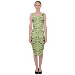 Floral Folk Damask Pattern Fantasy Flowers  Sleeveless Pencil Dress by Eskimos