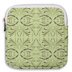 Floral Folk Damask Pattern Fantasy Flowers  Mini Square Pouch by Eskimos