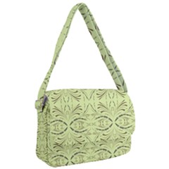 Floral Folk Damask Pattern Fantasy Flowers  Courier Bag by Eskimos