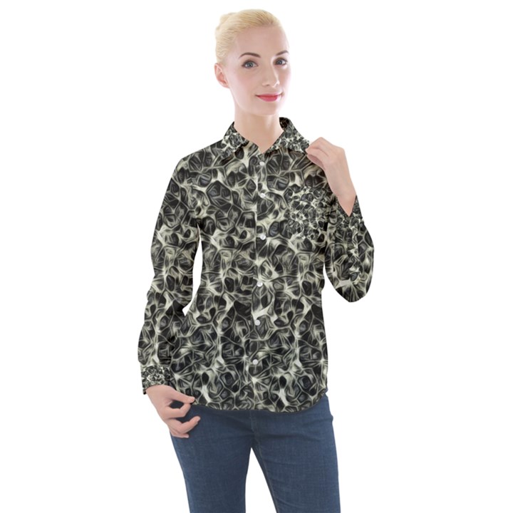 Spine forms Women s Long Sleeve Pocket Shirt