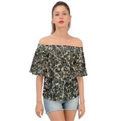 Spine Forms Off Shoulder Short Sleeve Top by DimitriosArt