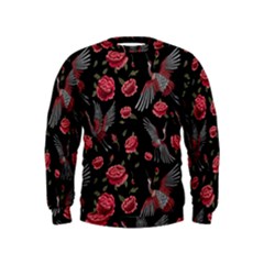 Cranes N Roses Kids  Sweatshirt by HWDesign