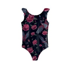 Cranes N Roses Kids  Frill Swimsuit by HWDesign