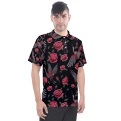 Cranes N Roses Men s Polo Tee by HWDesign