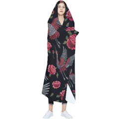 Cranes N Roses Wearable Blanket (adult) by HWDesign