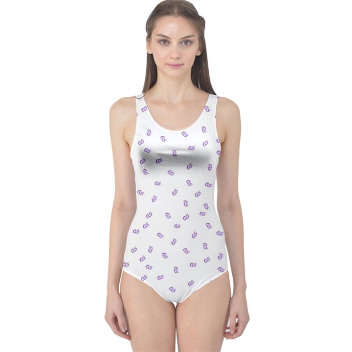 Officially Sexy OS Collection Purple & White One Piece Swimsuit