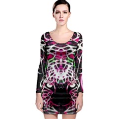 Officially Sexy Panther Collection Pink Long Sleeve Bodycon Dress by ShopOfficiallySexy