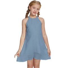 Glacier Lake Kids  Halter Collar Waist Tie Chiffon Dress