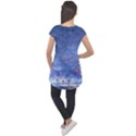 Gouttes d eau Galaxy Cap Sleeve High Low Top View2