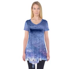 Gouttes D eau Galaxy Short Sleeve Tunic  by kcreatif