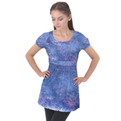 Gouttes D eau Galaxy Puff Sleeve Tunic Top by kcreatif