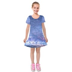 Gouttes D eau Galaxy Kids  Short Sleeve Velvet Dress by kcreatif