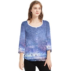 Gouttes D eau Galaxy Chiffon Quarter Sleeve Blouse by kcreatif