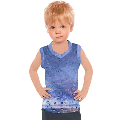 Gouttes D eau Galaxy Kids  Sport Tank Top by kcreatif