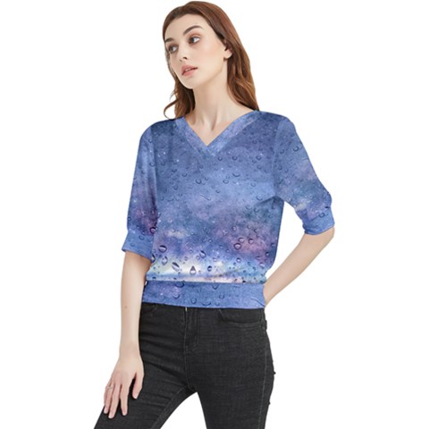 Gouttes D eau Galaxy Quarter Sleeve Blouse by kcreatif