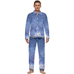 Gouttes D eau Galaxy Men s Long Sleeve Velvet Pocket Pajamas Set by kcreatif