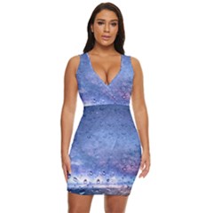 Gouttes D eau Galaxy Draped Bodycon Dress